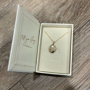 Mini Gold Locket Necklace with 16-18” Gold Chain New Made by Mary